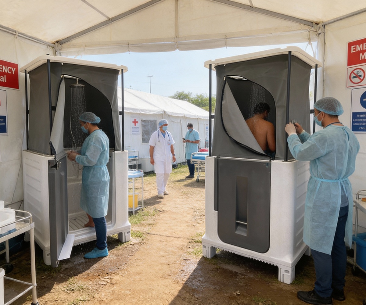 Solucions sanitàries plegables per a emergències i projectes humanitaris